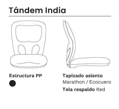 Variante Tándem India 4C - Estructura Negra